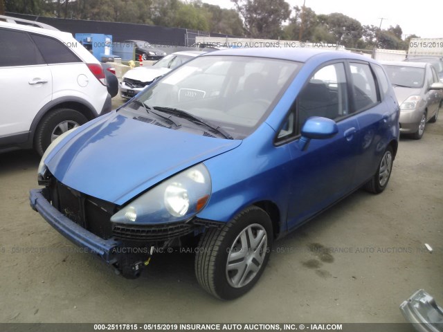 JHMGD38418S030408 - 2008 HONDA FIT BLUE photo 2