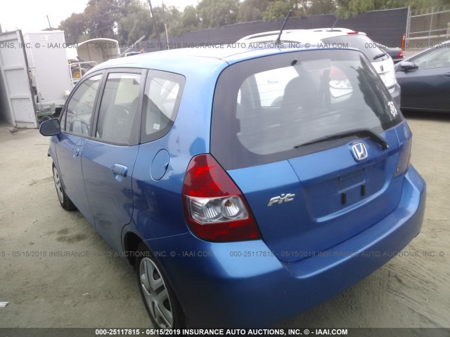 JHMGD38418S030408 - 2008 HONDA FIT BLUE photo 3