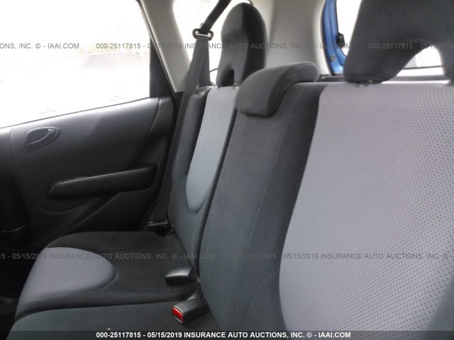 JHMGD38418S030408 - 2008 HONDA FIT BLUE photo 8