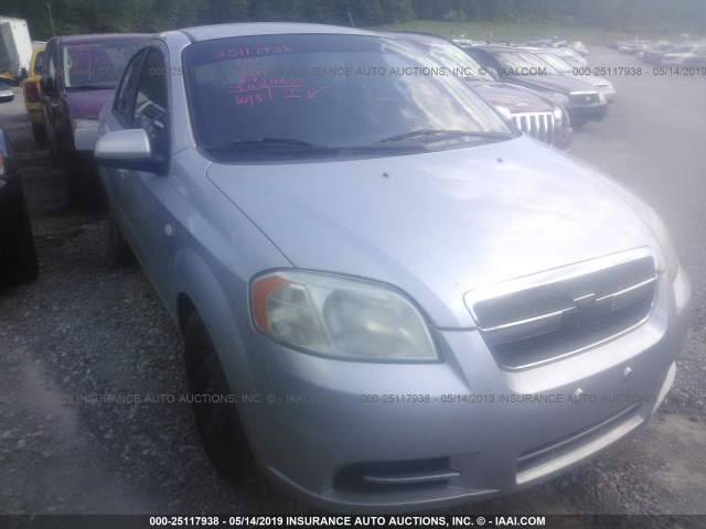 KL1TD56607B146611 - 2007 CHEVROLET AVEO LS SILVER photo 1