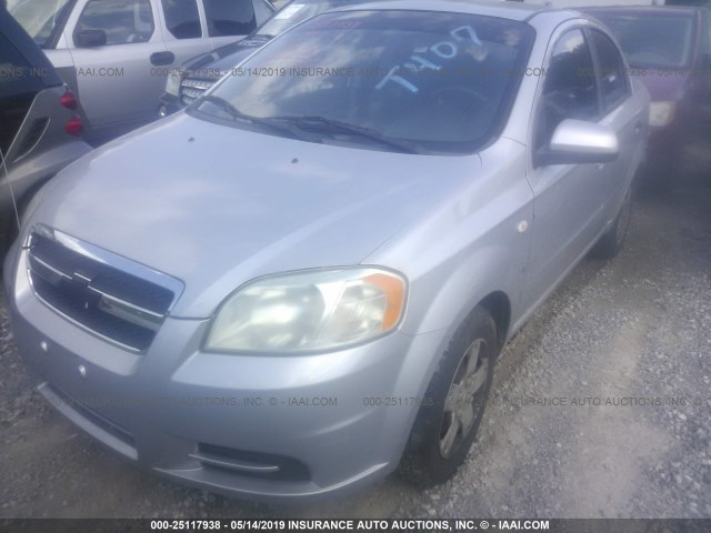 KL1TD56607B146611 - 2007 CHEVROLET AVEO LS SILVER photo 2