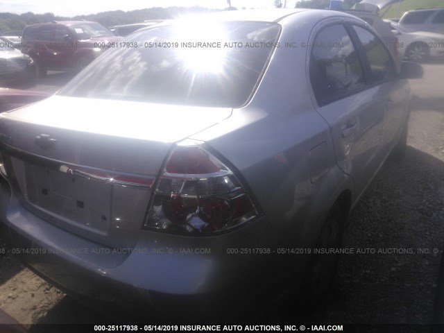 KL1TD56607B146611 - 2007 CHEVROLET AVEO LS SILVER photo 4