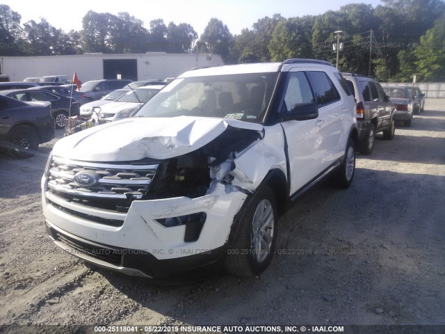 1FM5K8D89JGB62678 - 2018 FORD EXPLORER XLT WHITE photo 2