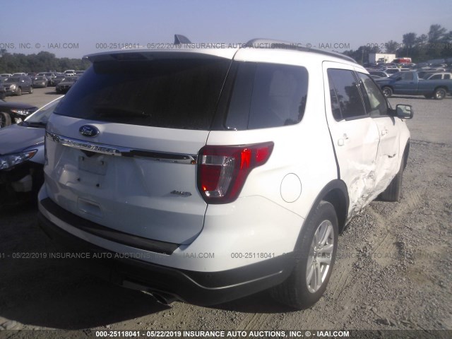 1FM5K8D89JGB62678 - 2018 FORD EXPLORER XLT WHITE photo 4