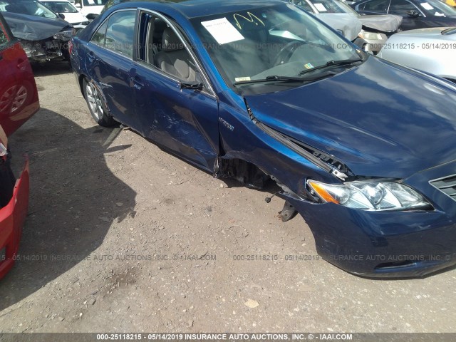 4T1BB46K58U044742 - 2008 TOYOTA CAMRY HYBRID BLUE photo 6