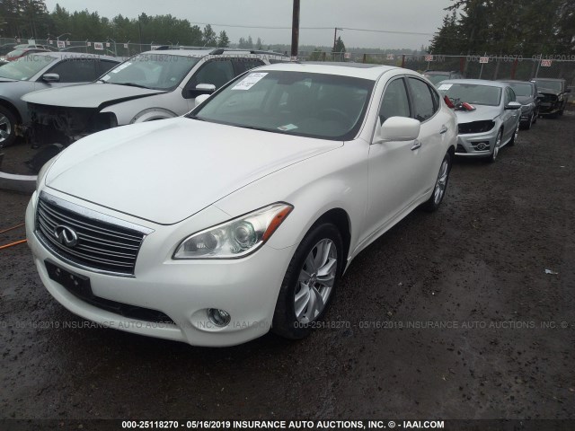 JN1BY1AR5BM373120 - 2011 INFINITI M37 X WHITE photo 2