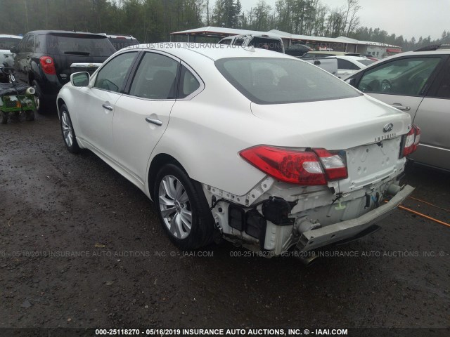 JN1BY1AR5BM373120 - 2011 INFINITI M37 X WHITE photo 3