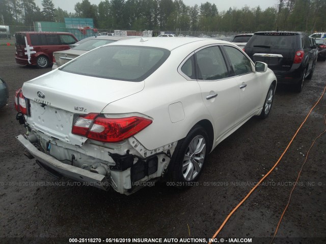 JN1BY1AR5BM373120 - 2011 INFINITI M37 X WHITE photo 4