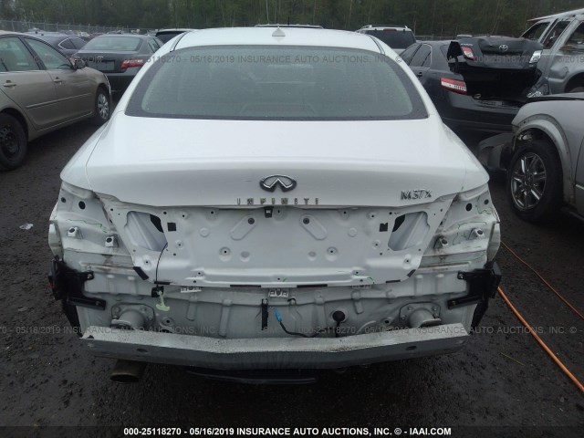 JN1BY1AR5BM373120 - 2011 INFINITI M37 X WHITE photo 6