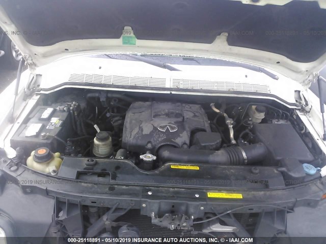 5N3AA08D78N903921 - 2008 INFINITI QX56 WHITE photo 10