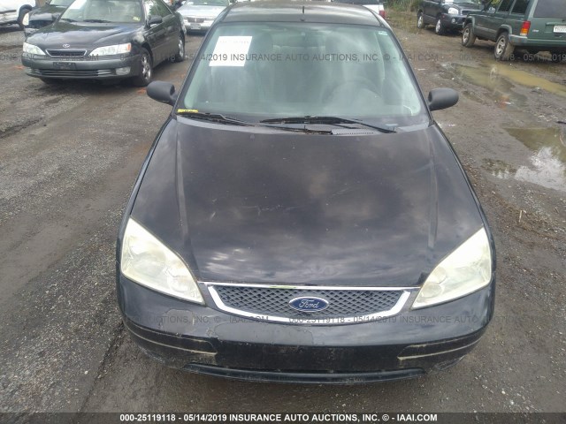 1FAFP34N07W336290 - 2007 FORD FOCUS ZX4/S/SE/SES შავი ფოტო 6