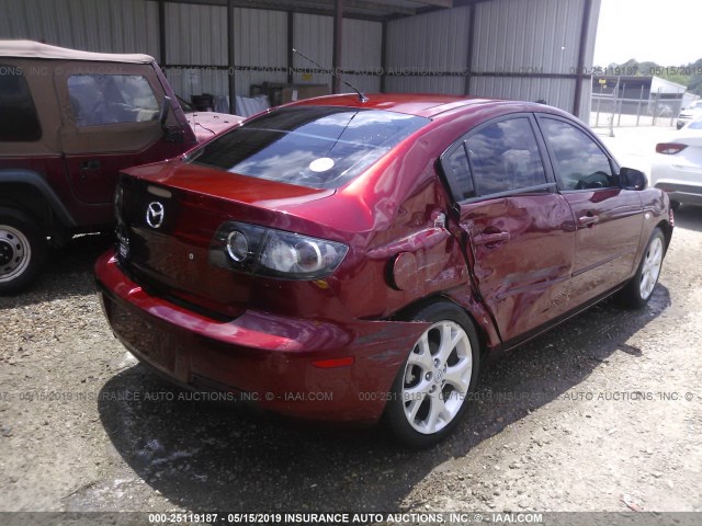 JM1BK32FX81159751 - 2008 MAZDA 3 I RED photo 4