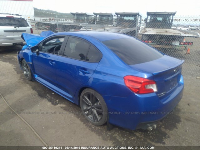 JF1VA1E61G9823635 - 2016 SUBARU WRX PREMIUM BLUE photo 3