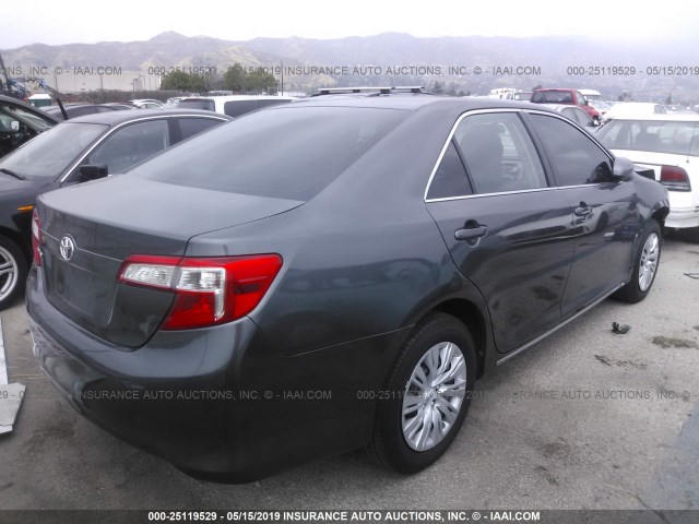 4T4BF1FK7CR265311 - 2012 TOYOTA CAMRY SE/LE/XLE GRAY photo 4