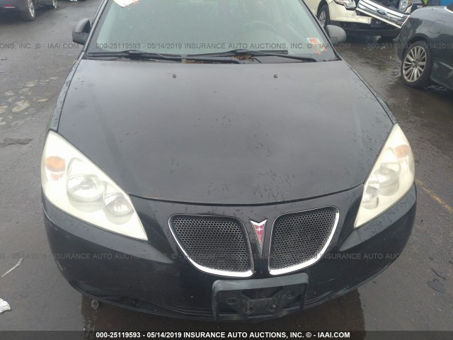 1G2ZG57B984298757 - 2008 PONTIAC G6 SE BLACK photo 6