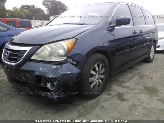 5FNRL3H65AB034771 - 2010 HONDA ODYSSEY EXL BLUE photo 2