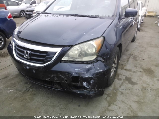 5FNRL3H65AB034771 - 2010 HONDA ODYSSEY EXL BLUE photo 6