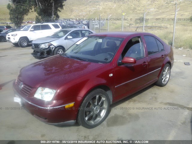 3VWRA69M84M033521 - 2004 VOLKSWAGEN JETTA GL RED photo 2