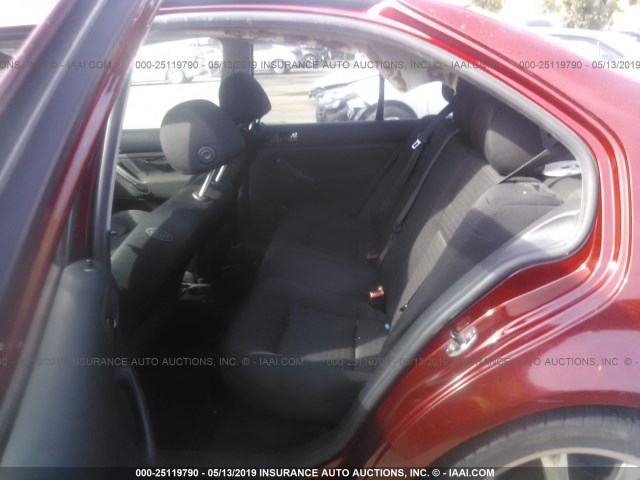 3VWRA69M84M033521 - 2004 VOLKSWAGEN JETTA GL RED photo 8