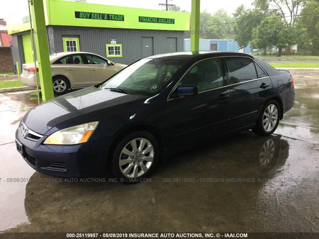 1HGCM66557A012772 - 2007 HONDA ACCORD EX BLACK photo 2