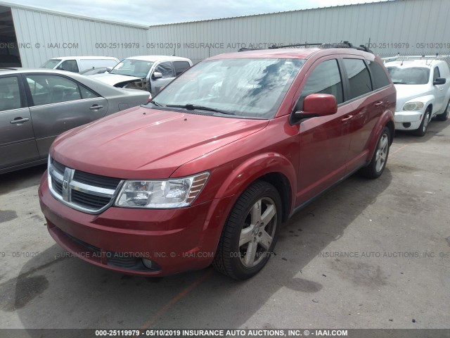 3D4GH57V69T508501 - 2009 DODGE JOURNEY SXT RED photo 2