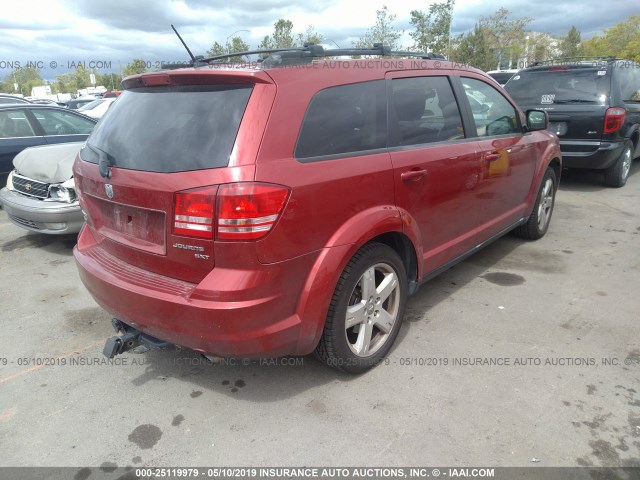 3D4GH57V69T508501 - 2009 DODGE JOURNEY SXT RED photo 4