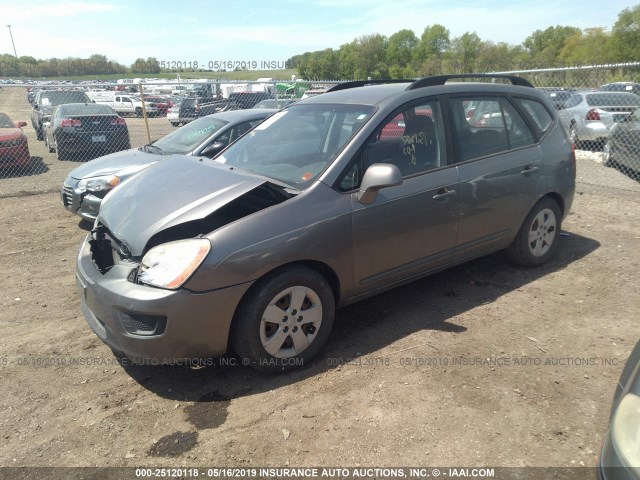 KNAFG528797255459 - 2009 KIA RONDO LX/EX GOLD photo 2