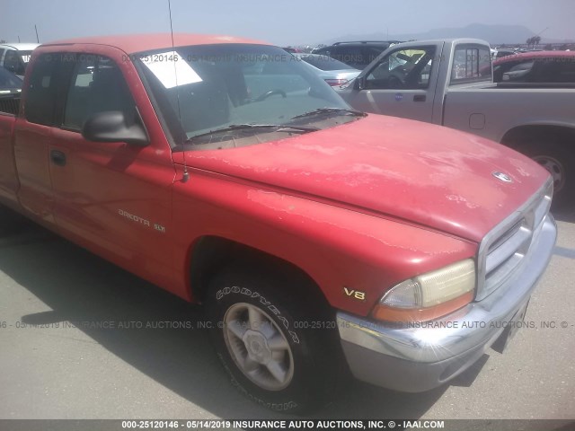 1B7GL23Y1VS164291 - 1997 DODGE DAKOTA RED photo 1