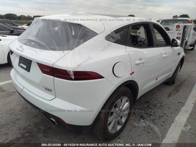 SADFJ2FX6K1Z42465 - 2019 JAGUAR E-PACE S WHITE photo 4