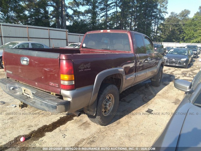 1GTGK29UXYE133051 - 2000 GMC NEW SIERRA K2500 MAROON photo 4