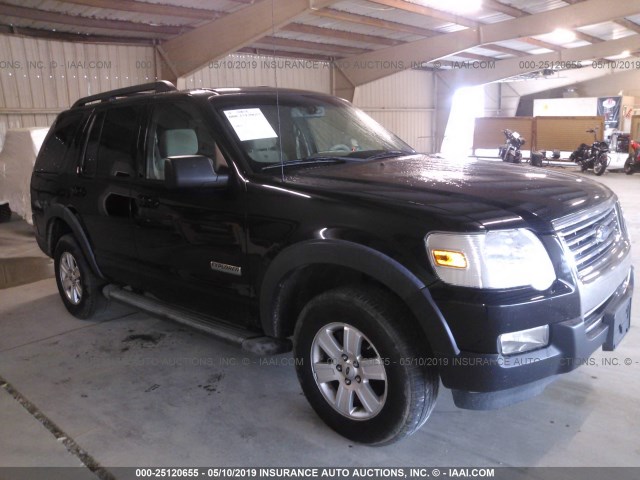 1FMEU63E07UB72127 - 2007 FORD EXPLORER XLT BLACK photo 1