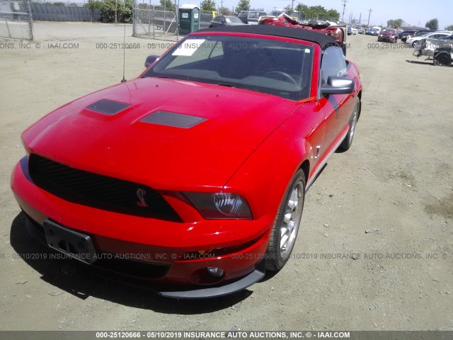 1ZVHT89S675221223 - 2007 FORD MUSTANG SHELBY GT500 RED photo 2