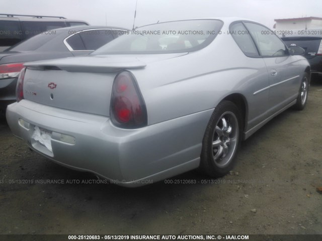 2G1WX15K219195170 - 2001 CHEVROLET MONTE CARLO SS ვერცხლისფერი ფოტო 4