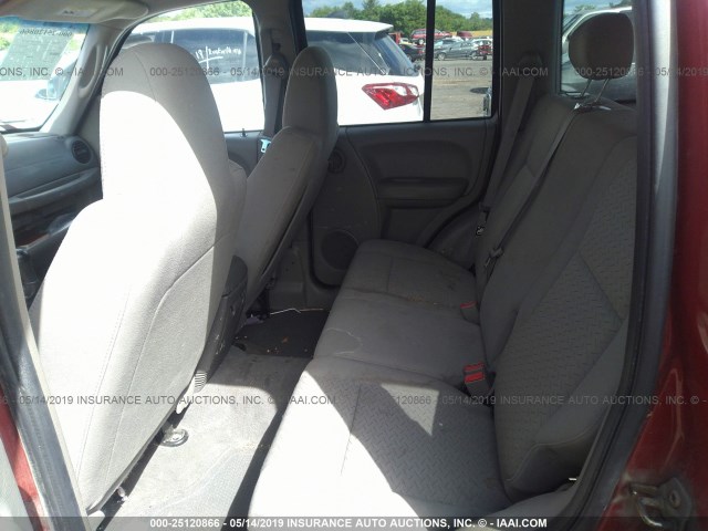 1J4GL38K76W192420 - 2006 JEEP LIBERTY RENEGADE RED photo 8