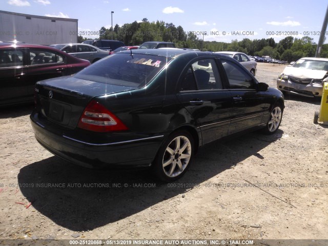 WDBRF61J83F427698 - 2003 MERCEDES-BENZ C 240 GREEN photo 4