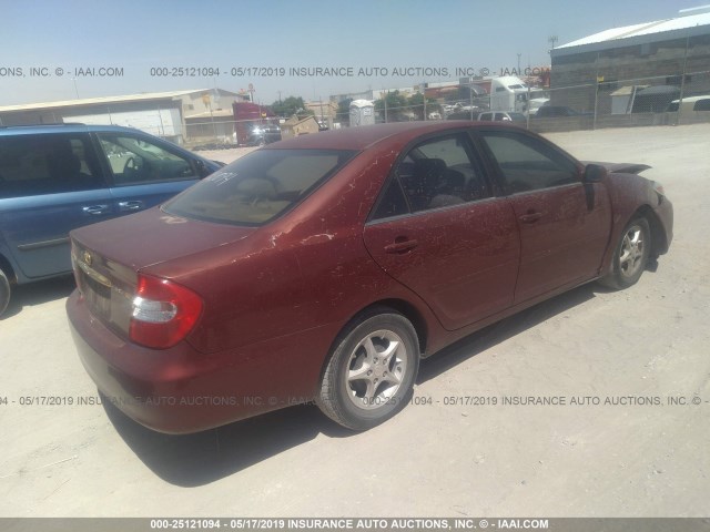 JTDBE32K630152363 - 2003 TOYOTA CAMRY LE/XLE Tünd qırmızı foto 4