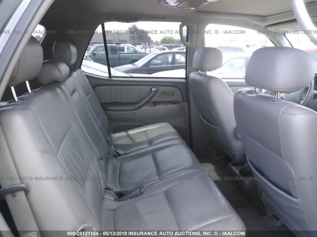 5TDBT48A84S215679 - 2004 TOYOTA SEQUOIA LIMITED GRAY photo 8
