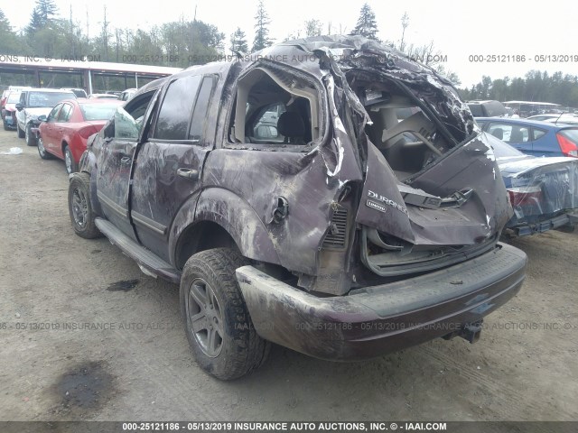 1D8HB58D94F198938 - 2004 DODGE DURANGO LIMITED MAROON photo 3