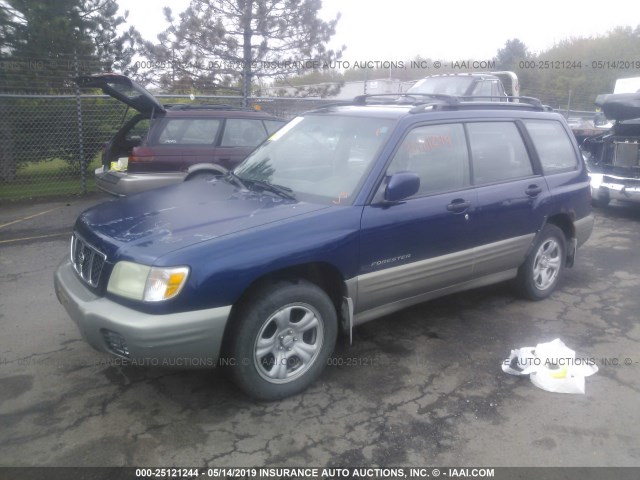 JF1SF655X1H763439 - 2001 SUBARU FORESTER S Mavi foto 2