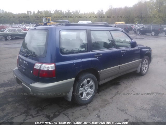 JF1SF655X1H763439 - 2001 SUBARU FORESTER S Mavi foto 4
