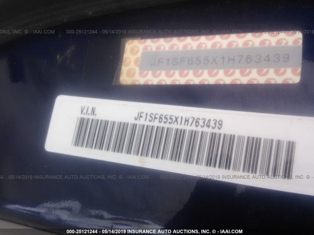 JF1SF655X1H763439 - 2001 SUBARU FORESTER S Mavi foto 9