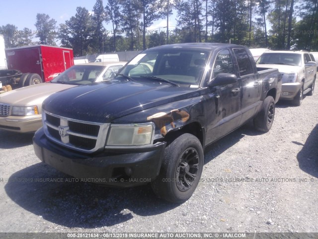 1D7HE48K68S505824 - 2008 DODGE DAKOTA QUAD SLT BLACK photo 2