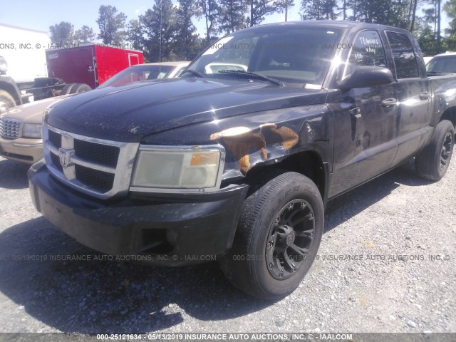 1D7HE48K68S505824 - 2008 DODGE DAKOTA QUAD SLT BLACK photo 6