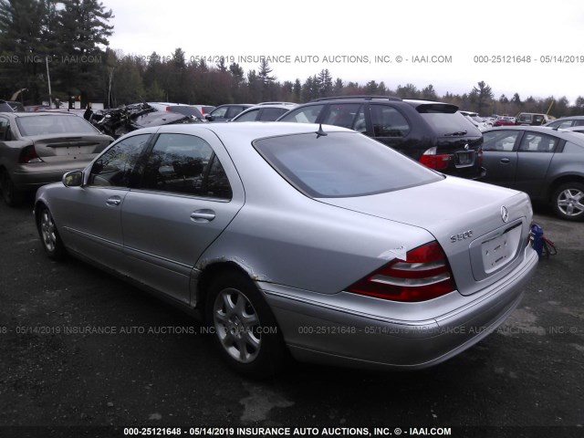 WDBNG75J52A227501 - 2002 MERCEDES-BENZ S 500 SILVER photo 3