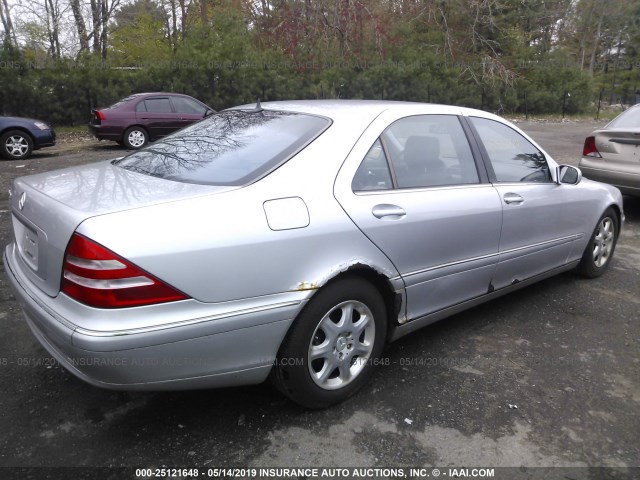 WDBNG75J52A227501 - 2002 MERCEDES-BENZ S 500 SILVER photo 4