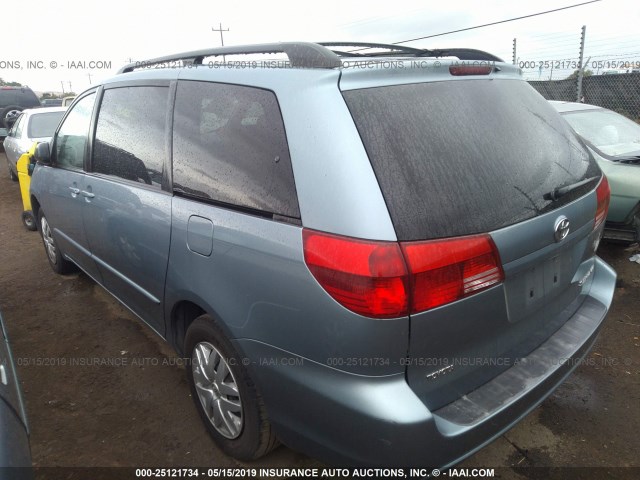 5TDZA23C55S267225 - 2005 TOYOTA SIENNA CE/LE BLUE photo 3