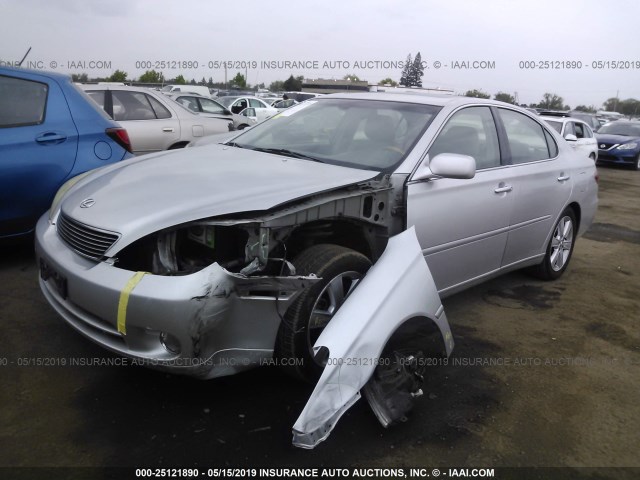 JTHBA30G655087593 - 2005 LEXUS ES 330 SILVER photo 2