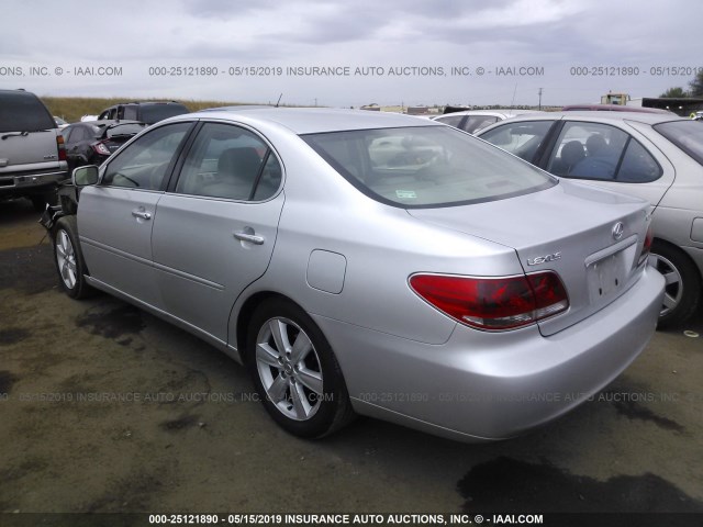 JTHBA30G655087593 - 2005 LEXUS ES 330 SILVER photo 3