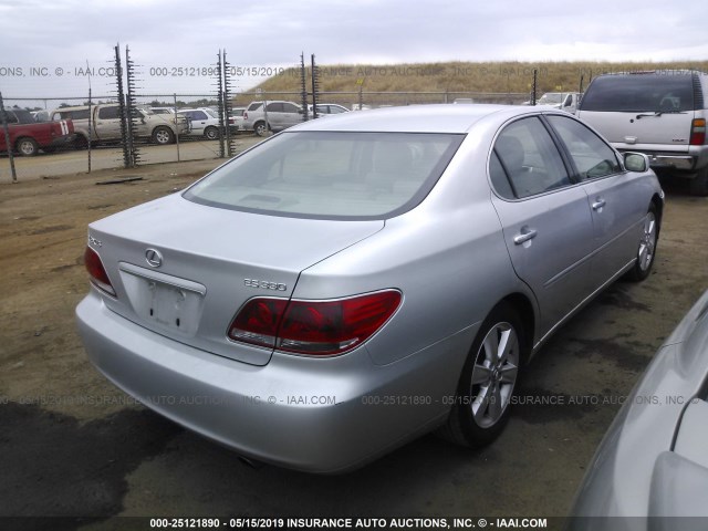 JTHBA30G655087593 - 2005 LEXUS ES 330 SILVER photo 4