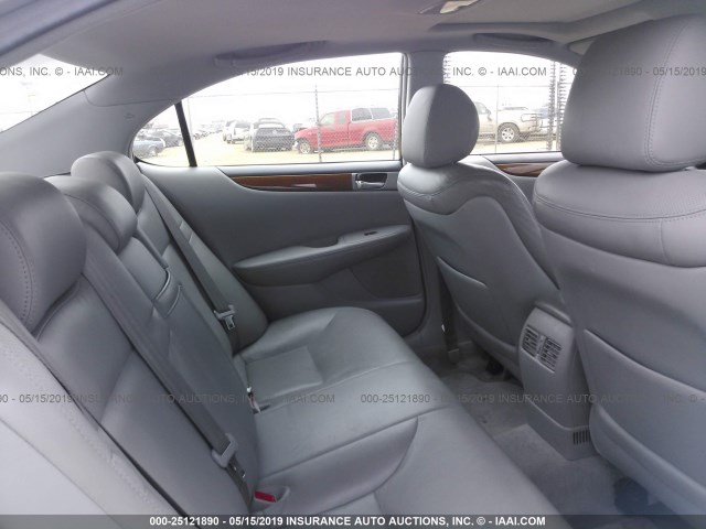 JTHBA30G655087593 - 2005 LEXUS ES 330 SILVER photo 8